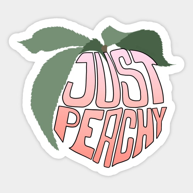 Just Peachy Sticker by FoliumDesigns